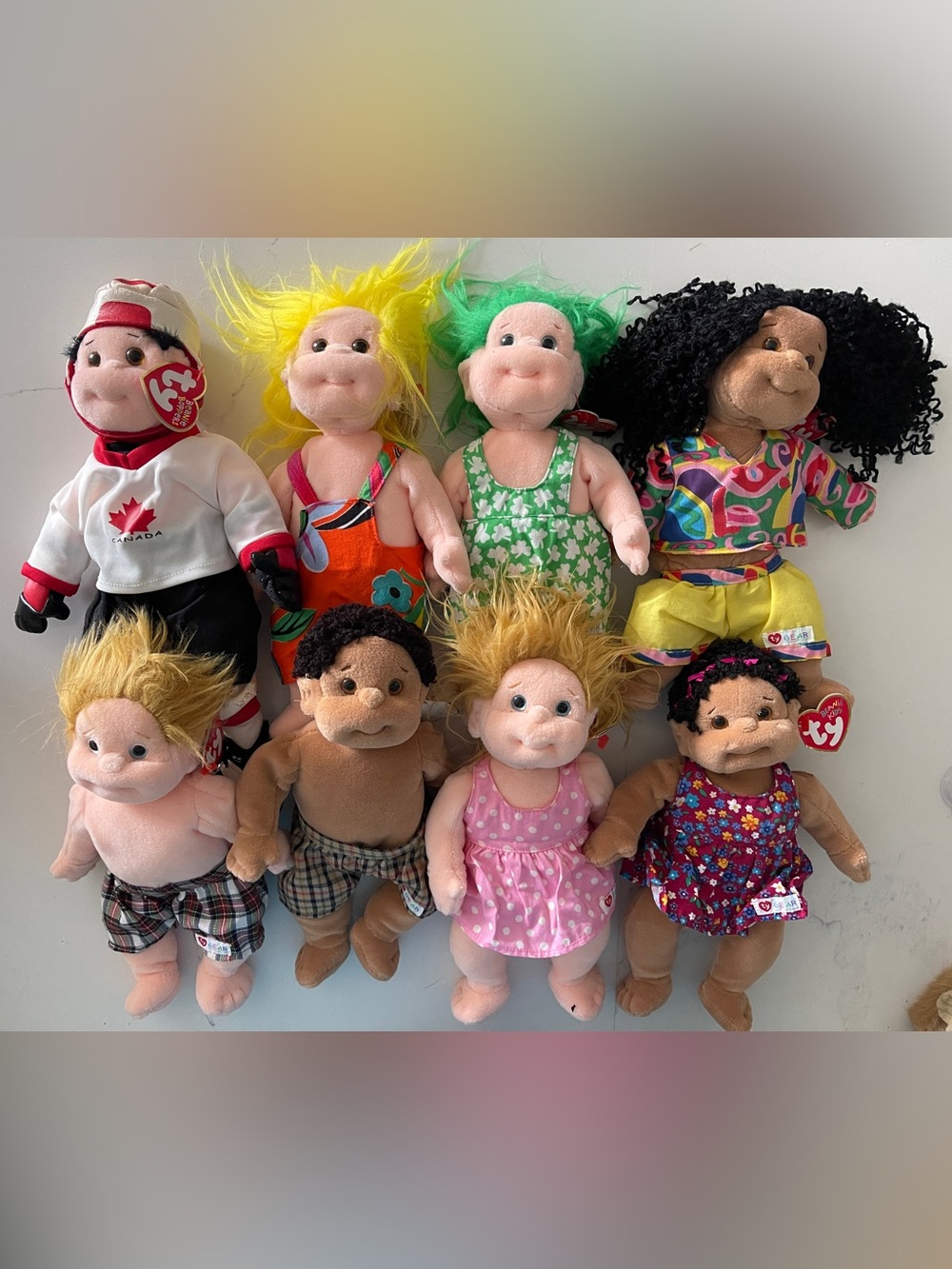Ty Beanie Kids/Beanie Boppers 8 Doll Set Includes Hat-Trick Hunter, MWMTs